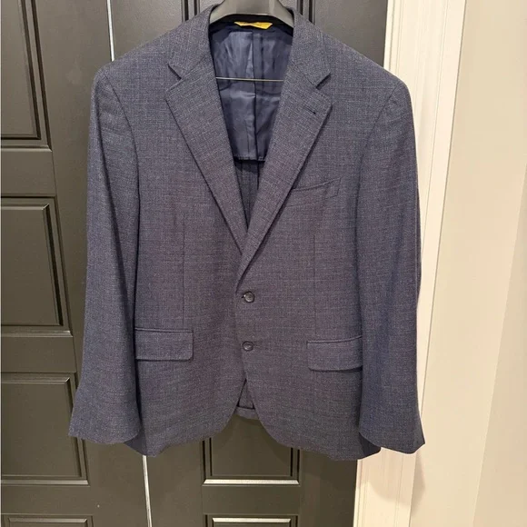 Canali Kai Textured Navy Blazer - Picture 2 of 6